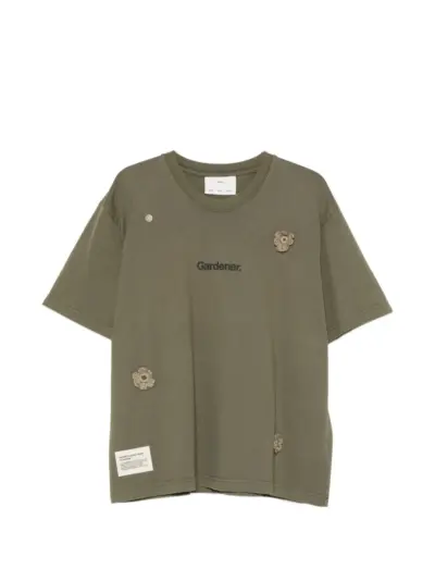 Song For The Mute x Birkenstock floral-patch T-shirt - Green