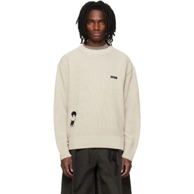 Song for the Mute Beige Oversized Sweater