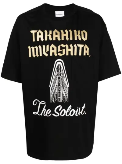 Takahiromiyashita The Soloist logo-print short-sleeved T-shirt - Black