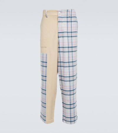 The Elder Statesman Checked wool, silk and cashmere pants