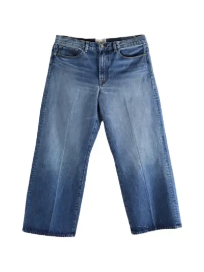 The Elder Statesman Hunter faded pressed-crease jeans - Blue