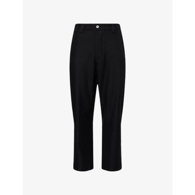 The Elder Statesman Mens The Elder Statesman Pashmina Norm Wide-Leg Wool and Cashmere Trousers