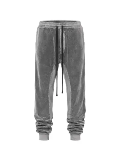Thom Krom panelled drawstring track pants - Grey