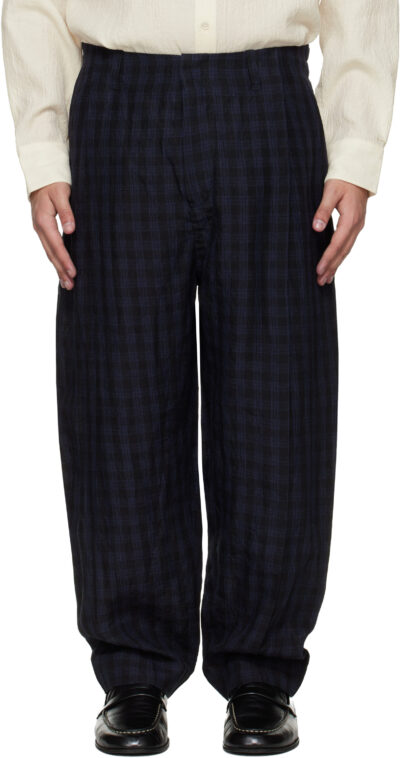 Toogood Black & Blue 'The Librarian' Trousers