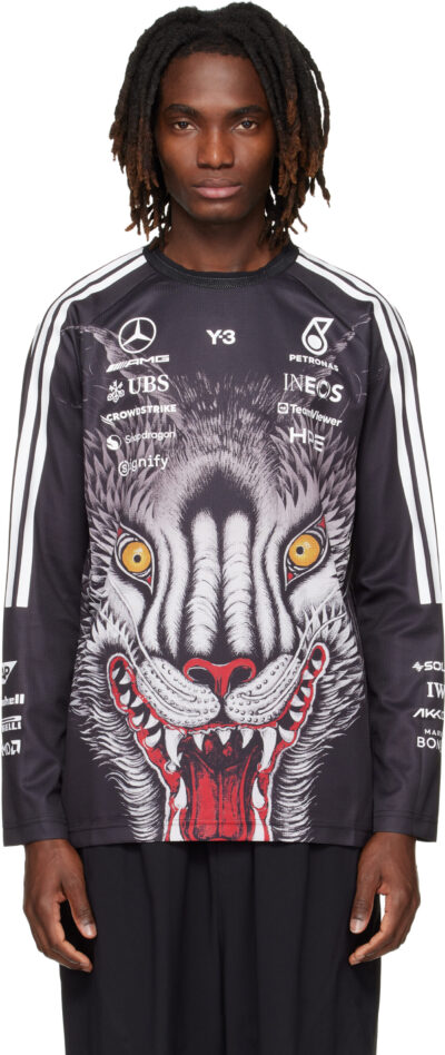 Y-3 Black Mercedes-AMG F1 Edition Driver Jersey T-shirt
