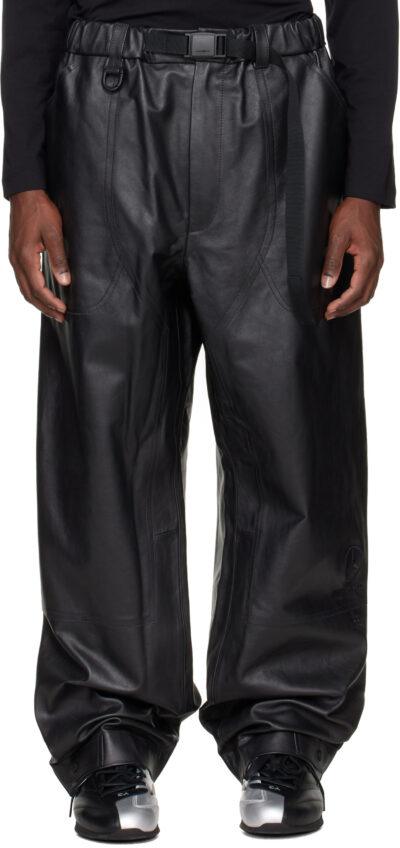 Y-3 Black Mercedes-AMG F1 Edition Racing Leather Pants