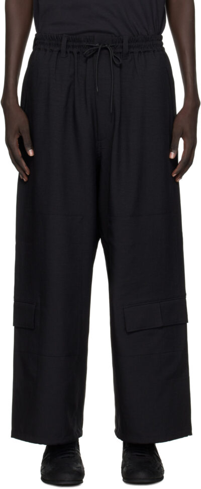 Y-3 Black Sport Uniform Straight Leg Cargo Pants