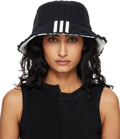 Y-3 Black Stripes Bucket Hat