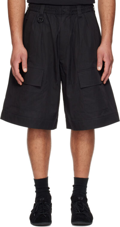 Y-3 Black Wide Leg Shorts