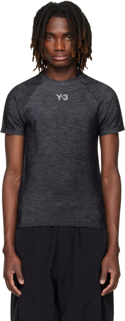 Y-3 Black & Gray Mercedes-AMG F1 Edition Engineered T-shirt