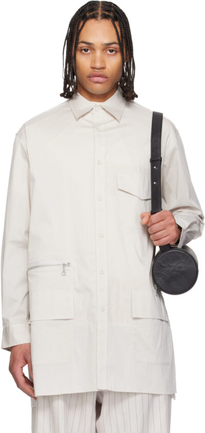 Y-3 Taupe LS Chapea Shirt