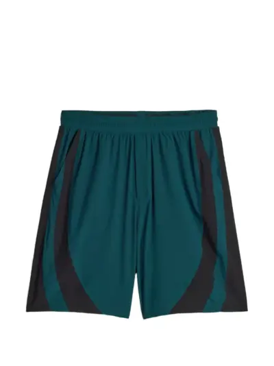 Y-3 colourblock shorts - Green