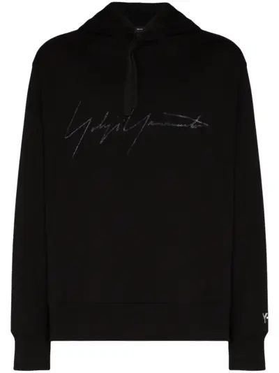 Y-3 signature logo hoodie - Black