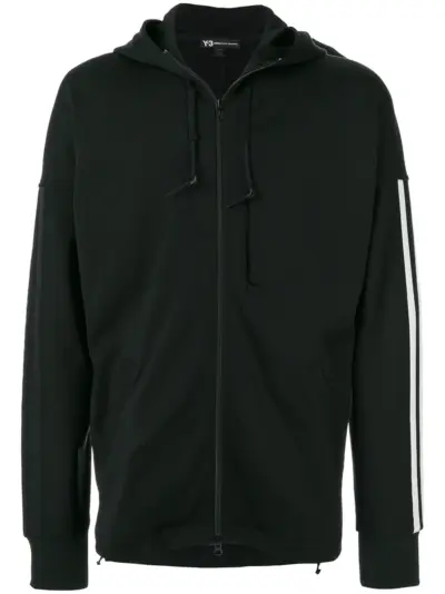 Y-3 signature stripe hoodie - Black/White