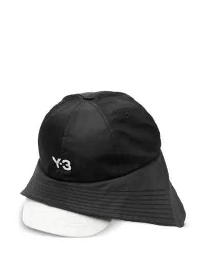 Y-3 strap-fastening hat - Black