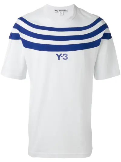 Y-3 striped T-shirt - White