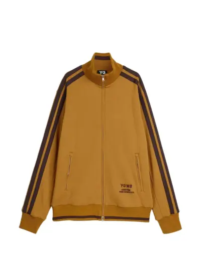Y-3 x Wales Bonner and Yohji Yamamoto side-stripe track jacket - Brown