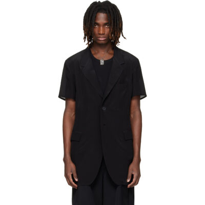 YOHJI YAMAMOTO Black Short Sleeve Blazer