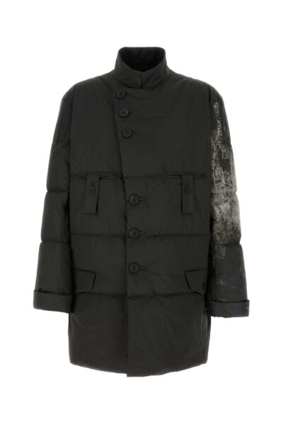 Yohji Yamamoto Dark Brown Polyester Padded Jacket Black Giubbini - Men