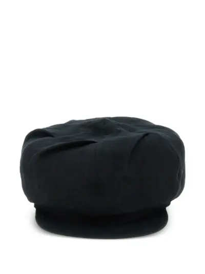 Yohji Yamamoto Tuck Casquette linen cap - Black