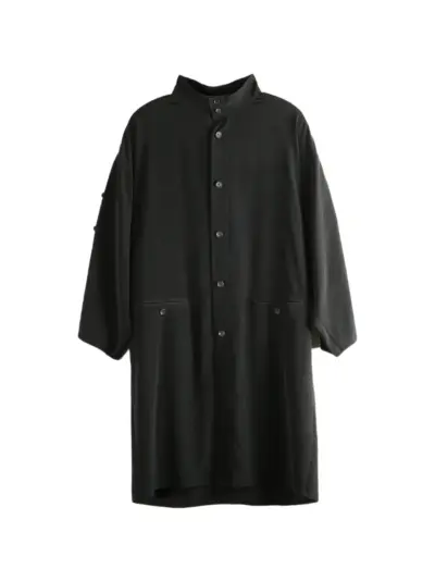 Yohji Yamamoto buttoned long-sleeve coat - Black