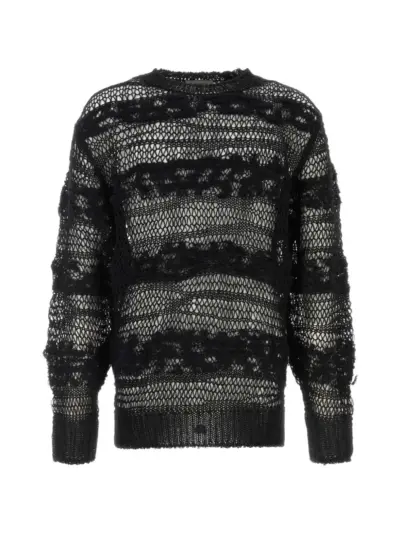 Yohji Yamamoto crochet sweater - Black