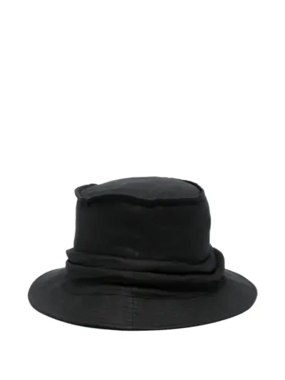 Yohji Yamamoto draped bucket hat - Black