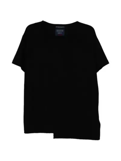 Yohji Yamamoto panelled short-sleeves T-shirt - Black