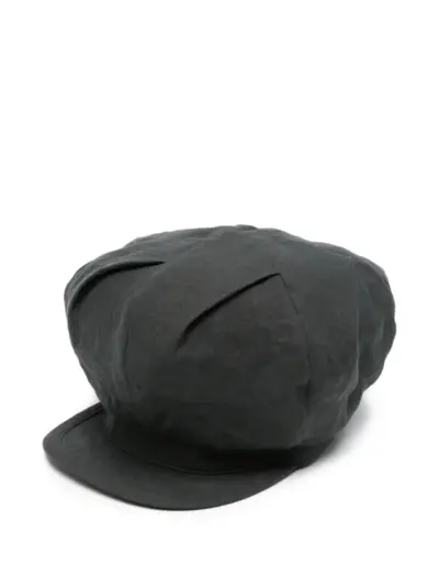 Yohji Yamamoto pleated-crown newsboy hat - Grey