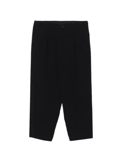 Yohji Yamamoto pleated straight-leg trousers - Black