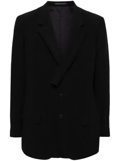Yohji Yamamoto single-breasted blazer - Black