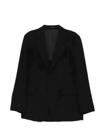 Yohji Yamamoto single-breasted linen blazer - Grey