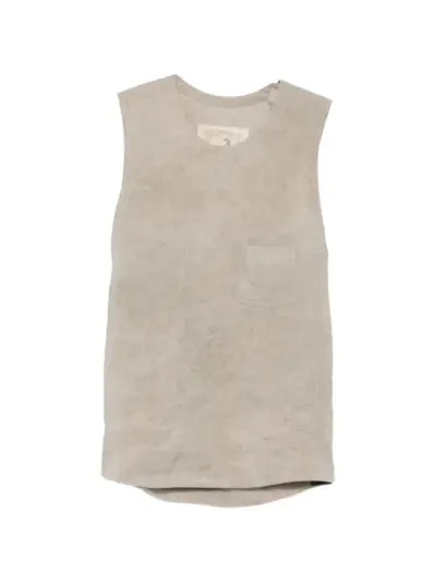 Ziggy Chen crew-neck vest - Grey