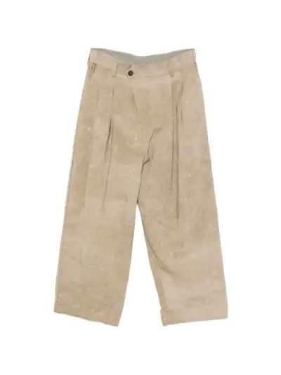 Ziggy Chen pleated trousers - Green