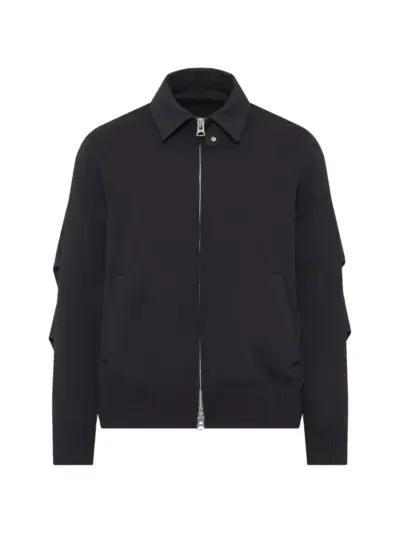sacai Weathercloth X knit jacket - Black
