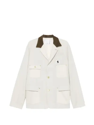 sacai long-sleeve jacket - Neutrals