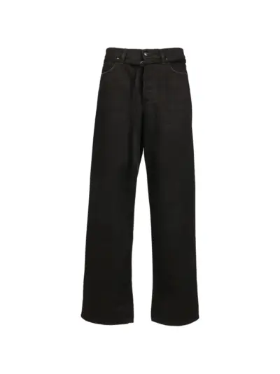 032c Down To Earth belted-waist jeans - Black