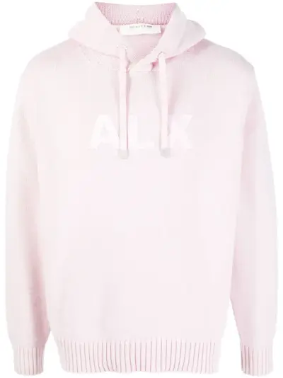 1017 ALYX 9SM logo-print knitted hoodie - Pink
