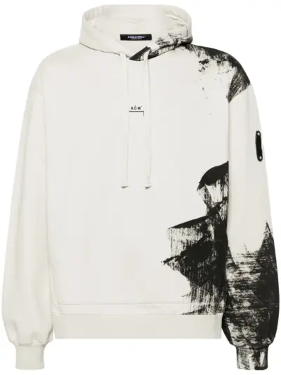 A-COLD-WALL* Brushstroke cotton hoodie - Neutrals