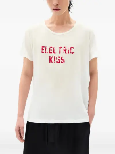 Ann Demeulemeester Idar slogan-print T-shirt - Neutrals