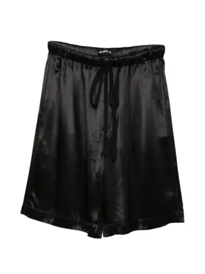 Ann Demeulemeester drawstring satin shorts - Black