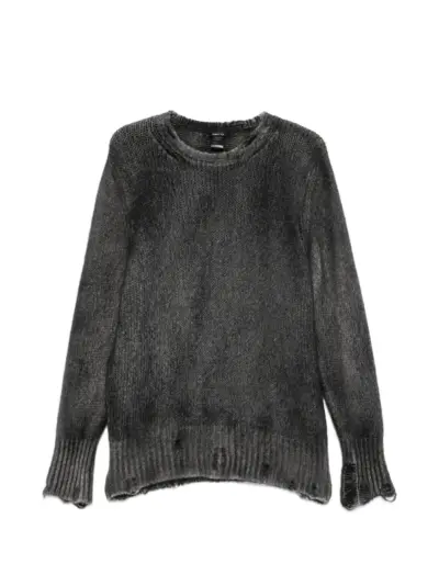 Avant Toi distressed spray-effect sweater - Grey