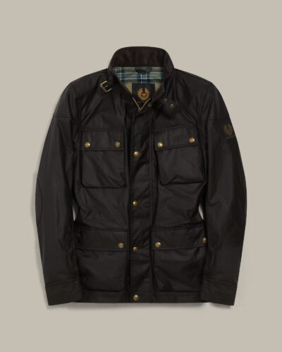 Belstaff Women's Fieldmaster Jacket Black Waxed Cotton Size Uk 34