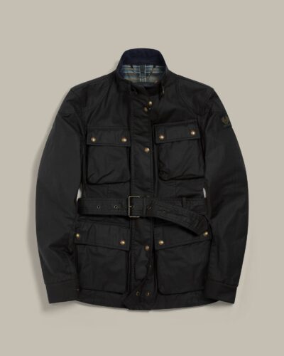 Belstaff Women's Trialmaster Icon Jacket Waxed Cotton Dark Navy Size Uk 4