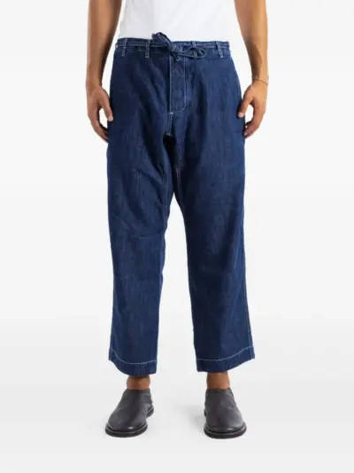 Casey Casey Tie Me Up cropped jeans - Blue