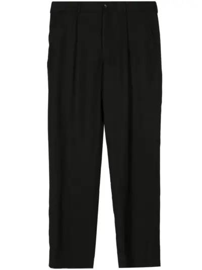 Comme des Garçons Homme Plus pleated mid-rise tailored trousers - Black