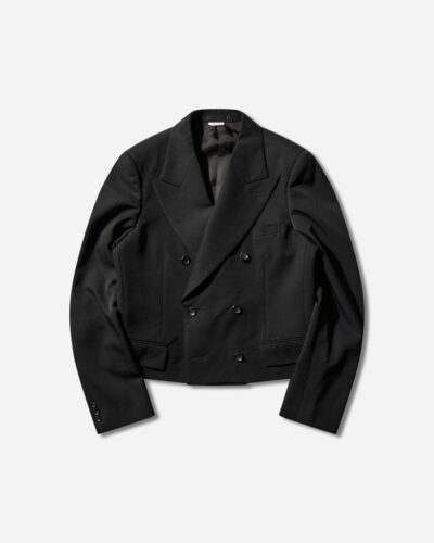 Comme des Garçons Men s Double-Breasted Cropped Blazer Black