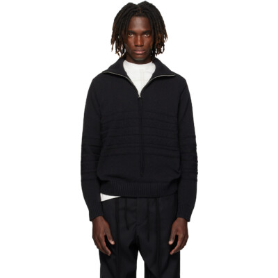 Craig Green Black Tape Knit Polo