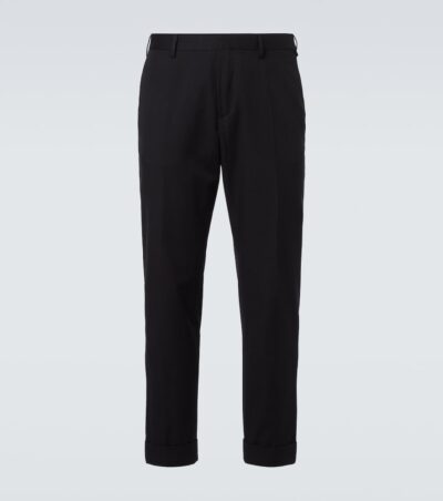 Dries Van Noten Cotton and wool straight pants