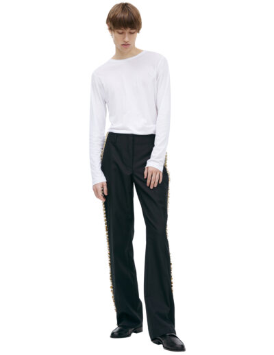 Dries Van Noten Straight trousers with stripes
